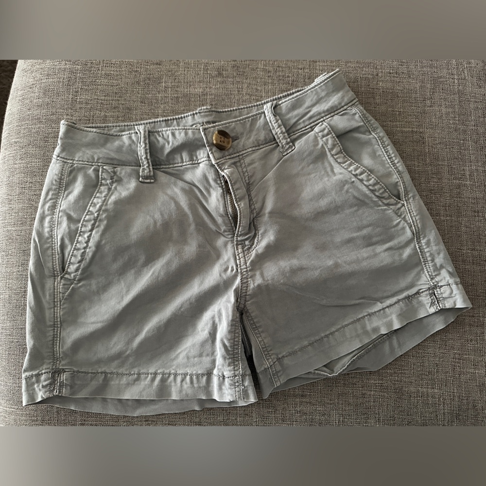 American Eagle Outfitters Light Gray/Green Shorts